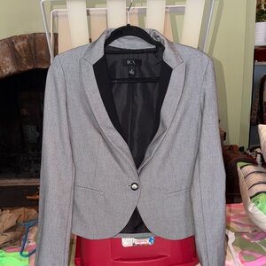 BCX Two-Tone Gray and Black Blazer